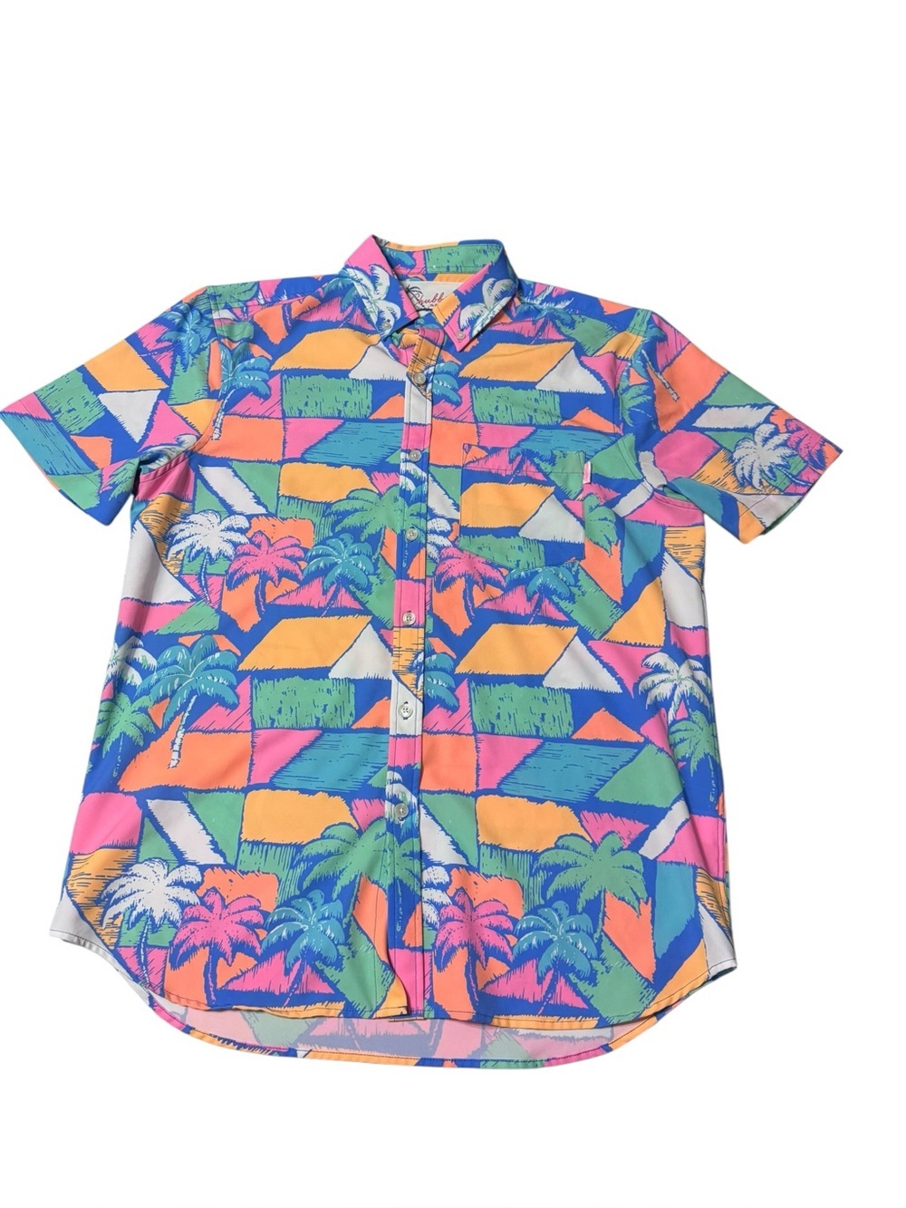 chubbies Colorblock Palm Short-Sleeve Button-Down Shirt